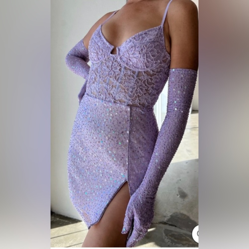 Dyspnea Charleston mini dress purple
